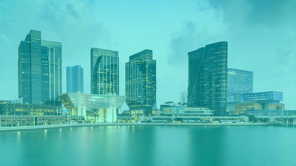 View of Abu Dhabi's commercial district